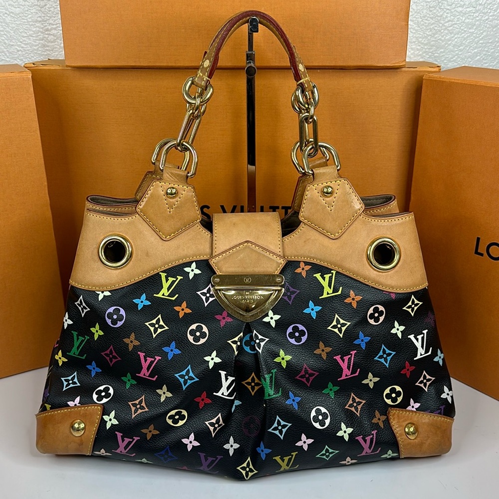 ❤️❤️Sold❤️❤️Louis Vuitton Limited Edition Black multicolor Ursula bag - Picture 1 of 17